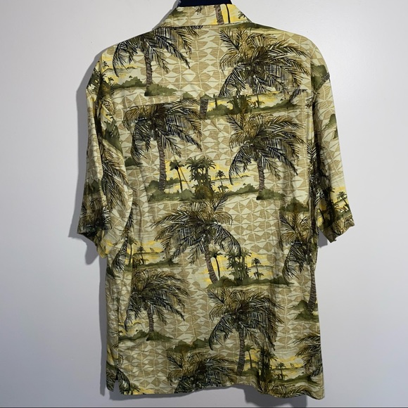 Junction West Men's Palm Tree Print Button Front Short Sleeve Shirt Size medium - Picture 4 of 4